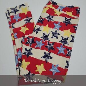 LuLaRoe TC Leggings Stars Americana NEW